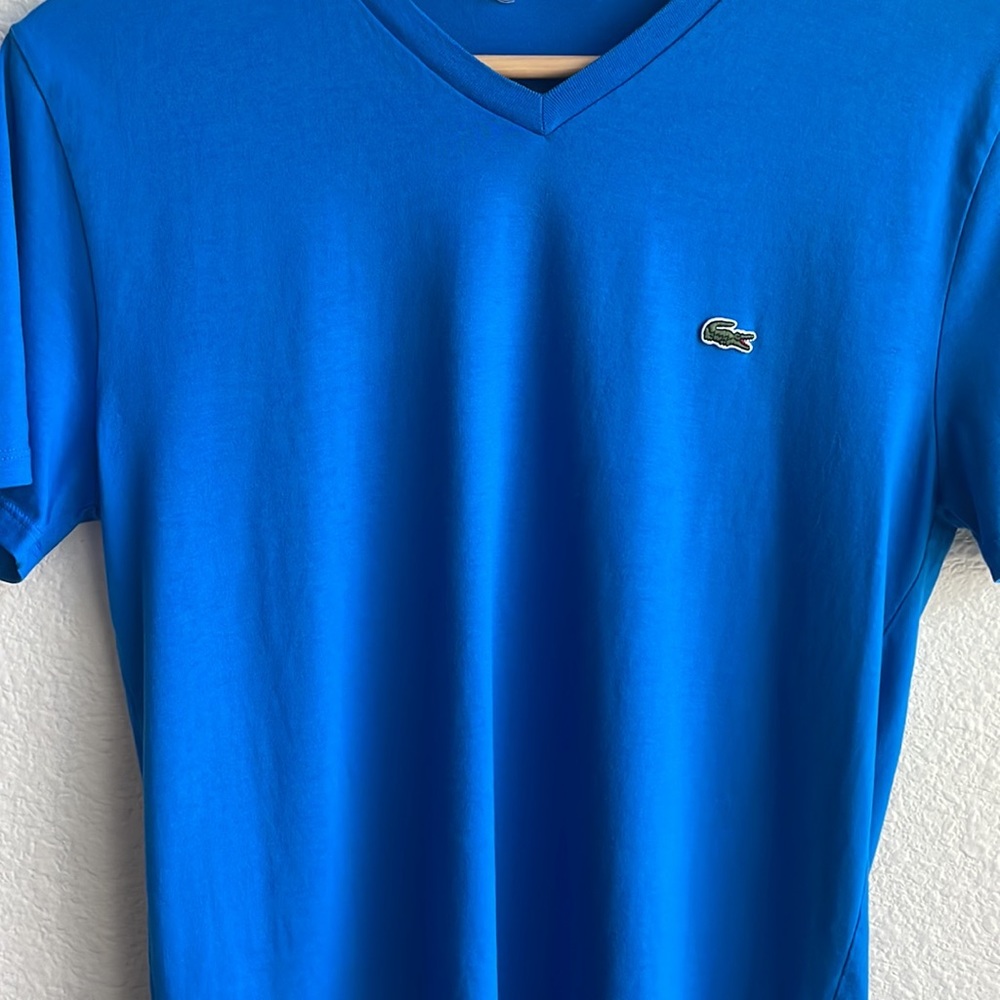 Lacoste Men's V-neck Pima Cotton Jersey T-shirt - Picture 5 of 9